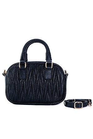 BOLSA EM COURO PEQUENA COR PRETA CÓD-804