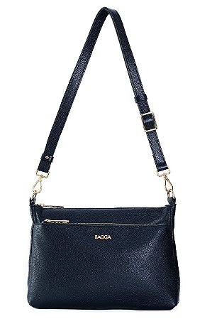 BOLSA EM COURO MÉDIA ESTRUTURADA PRETO CÓD-817