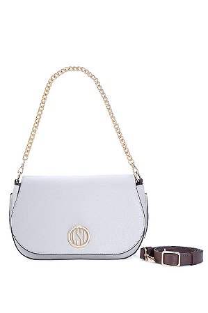 BOLSA EM COURO MÉDIA ESTRUTURADA BRANCO OFF CÓD-821