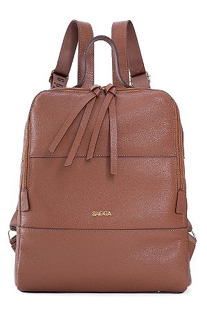 MOCHILA EM COURO GRANDE MACIA MARROM WHISKY CÓD-822