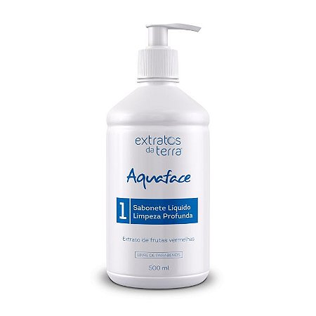 Aquaface Sabonete Liquido Limpeza Profunda Todos os Tipos de Pele 500 ml