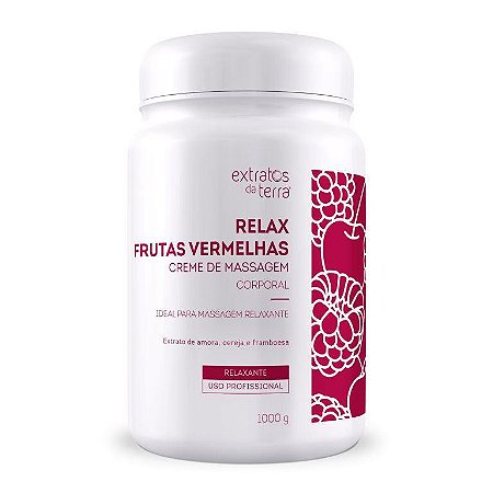 Relax Frutas Vermelhas Creme de Massagem Corporal 1000g