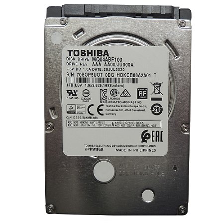 Disco Rigido Interno Toshiba  Mq04abf100 1tb (13642)