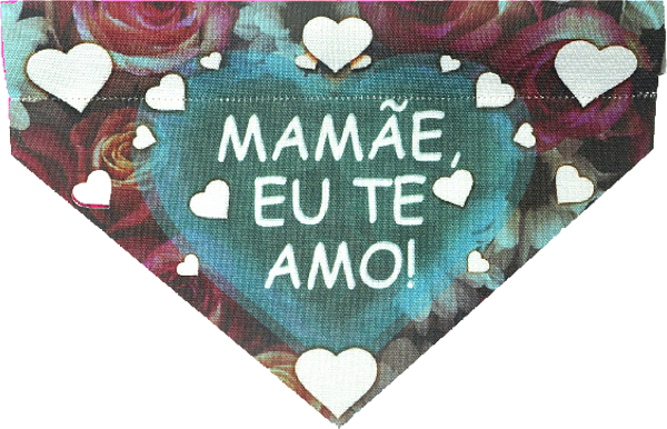 BANDANA PET MAMÃE EU TE AMO - VERDE12