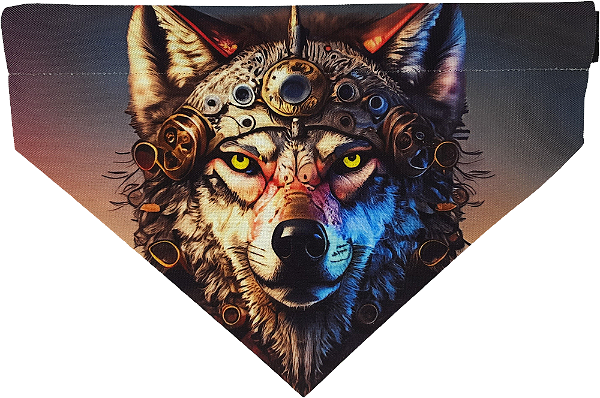 BANDANA PET - LINHA PET STEAM - LOBO