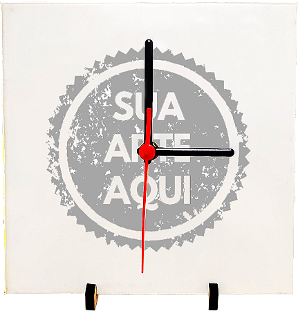 RELÓGIO QUADRADO EM MDF - 20cm