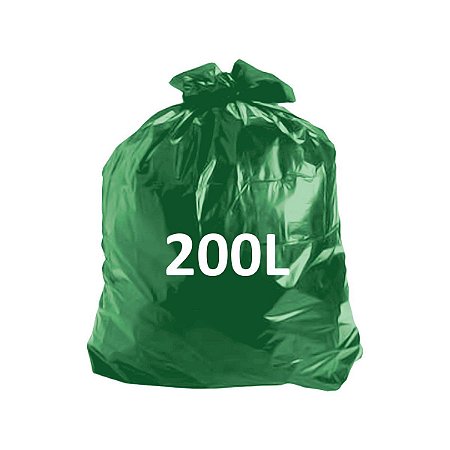 SACO DE LIXO 200L 85X105 VERDE 0,5 PCT C/ 100UN