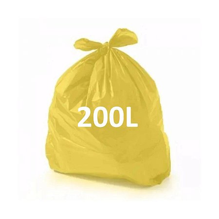 SACO DE LIXO 200L 85X105 AMARELO 0,5 PCT C/ 100UN