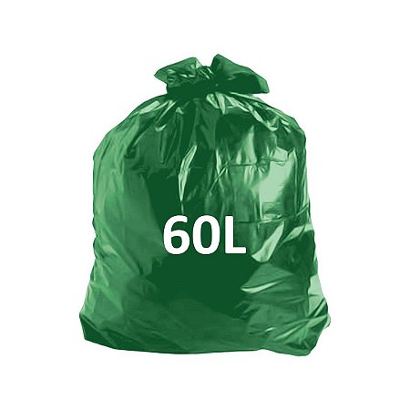 SACO DE LIXO 60L 60X65 VERDE 0,4 PCT C/  100UN