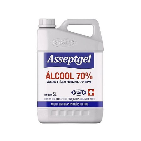 ALCOOL LIQUIDO 70% 5L ATEND. RDC 350/2020 - START/ASSEPTGEL