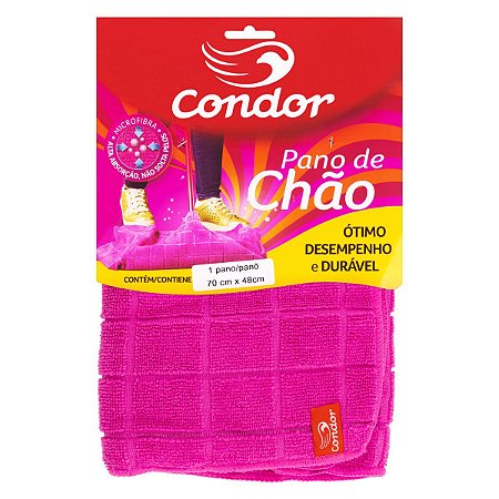 PANO DE CHAO MICROFIBRA 70X50CM 1676 - CONDOR
