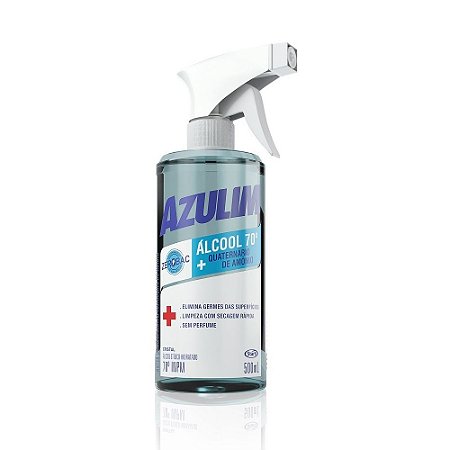 ALCOOL 70 ZEROBAC CRISTAL 500ML SPRAY - AZULIM