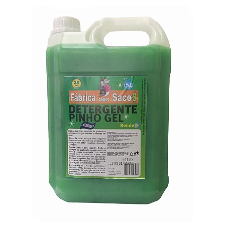 DETERGENTE CONCENTRADO PINHO GEL 5L 1003 - FABRICA DOS SACOS