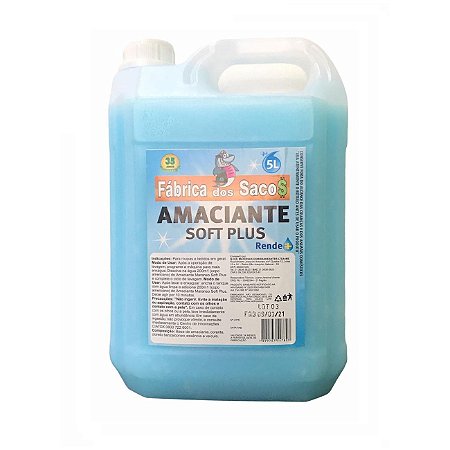 AMACIANTE 5L SOFT PLUS 1013 - FABRICA DOS SACOS