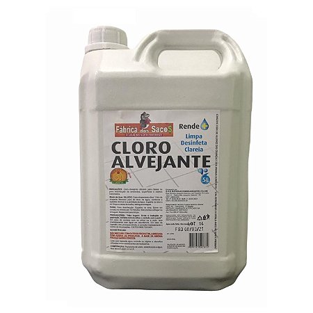 CLORO ALVEJANTE 5L 1018 - FABRICA DOS SACOS