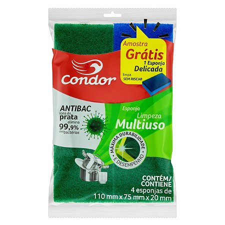 ESPONJA MULTIUSO 3UN + 1 DELICADA 1536 - CONDOR