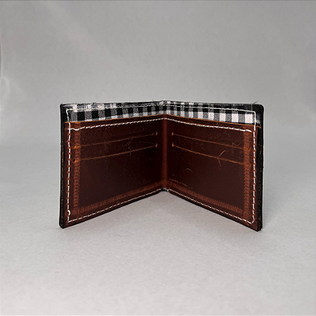 Carteira Balaiada Couro Masculina Horizontal Artesanal Zanin Couros Premium