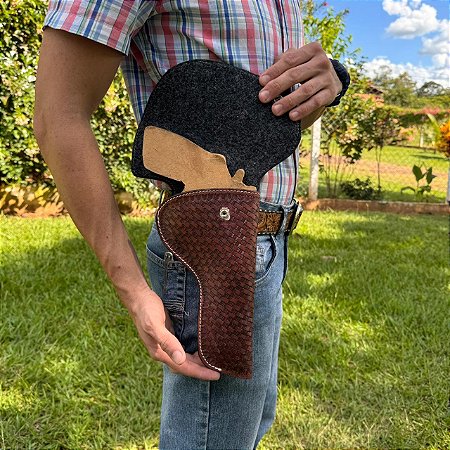 Coldre de Couro para RT 608 Artesanal Personalizado Zanin Couros Premium