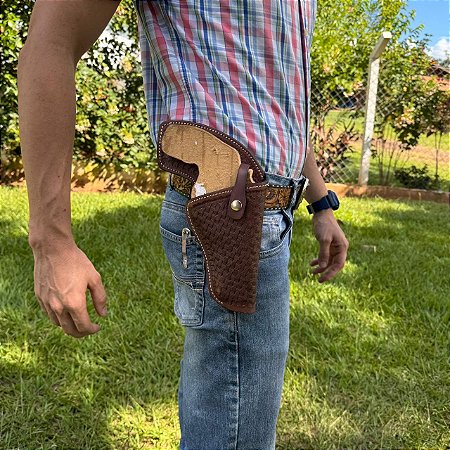 Coldre de Couro para Revólver Artesanal Personalizado Zanin Couros Premium