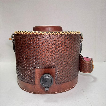 Garrafa Personalizada Térmica para Tereré 6 litros Em Couro Zanin Couros Premium
