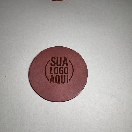 Apoio de Copo em Couro Personalizado sem Costura 10 cm – Zanin Couros