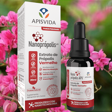 Extrato de Própolis Vermelha com Nanotecnologia - Extrato Seco Mínimo 30% - Aumenta em até 3x o efeito do extrato de própolis (Máxima Absorção), SEM ÁLCOOL (Extrato Aquoso)