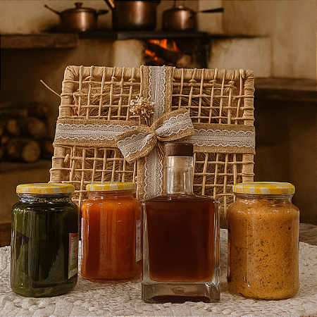 Cesta Rústica Memórias de Minas – Tradição e Sabor que Conquista