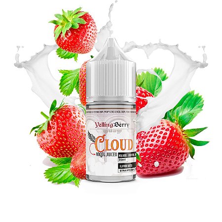 E-líquido YellingBerry Cloud Angel Juices (Morango e Creme)