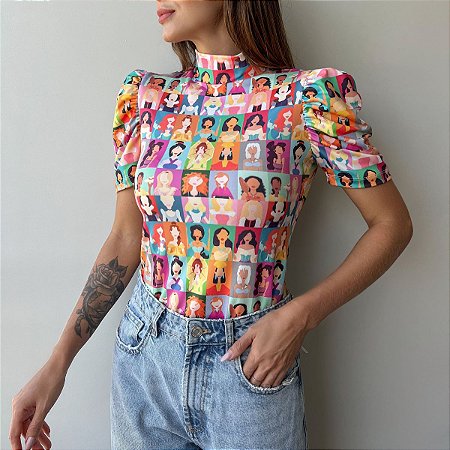 BLUSA PRINCESA GOLA ALTA TL DISNEY