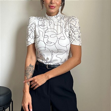 BLUSA PRINCESA GOLA ALTA TL ROSTOS