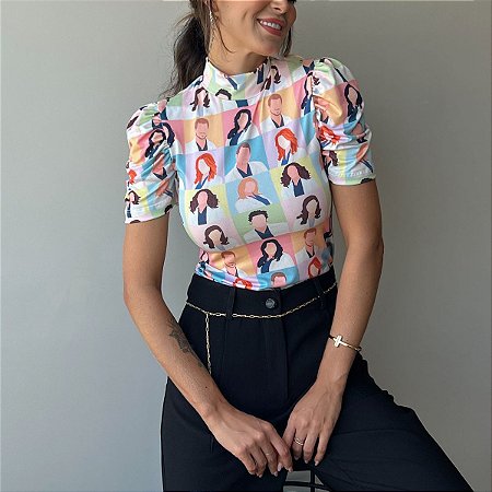 BLUSA PRINCESA GOLA ALTA TL GREY'S ANATOMY