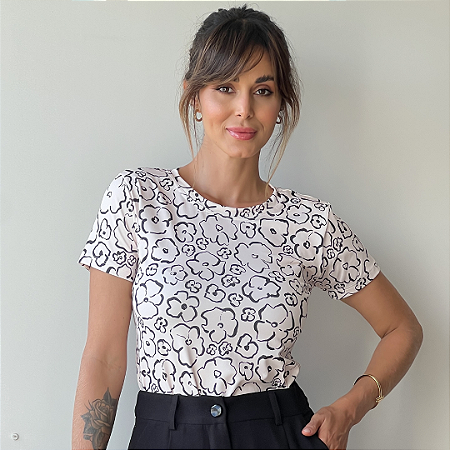 TSHIRT BASIC TL FLORES MINIMALISTAS
