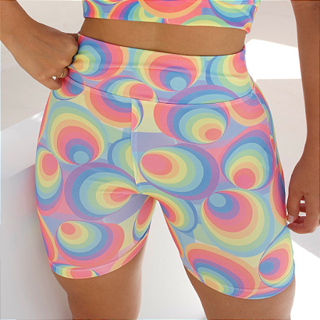 SHORT MEIA COXA BÁSICO TL ASPIRAIS ABSTRATO