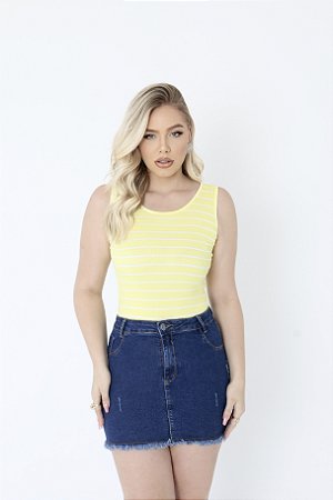 REGATA RIBANA GOLA O TL LISTRADO AMARELO