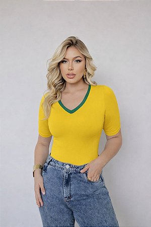 BLUSA SUPLEX GOLA V BICOLOR COPA TL