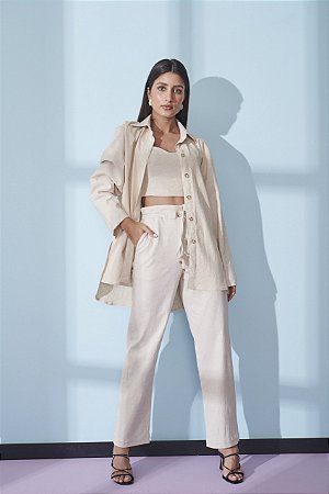 Camisa Oversized Feminina Off White
