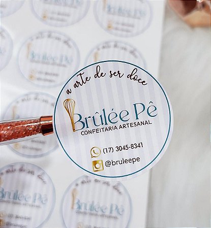 Adesivo Redondo 4,8 x 4,8 cm