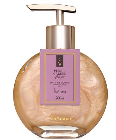Sabonete Líquido Desodorante Peônia Garden Via Aroma - 200ml