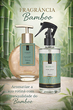 Kit Sabonete e Home Spray Bamboo Via Aroma