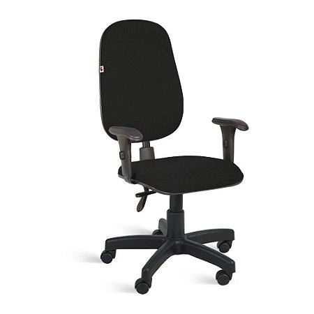 Cadeira Presidente Back System Braços Tecido Preto