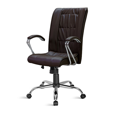Cadeira Presidente Siena Giratória CR Relax 2333 Com Braços 5269 Marrom