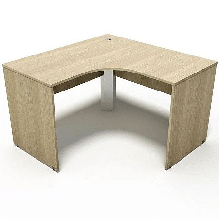 Mesa de Escritório em L Canto Reto com Tampo de 18mm Fitt MV243