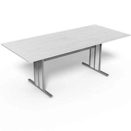 Mesa de Reunião Retangular para Escritório com Tampo de 15mm Lux MV285