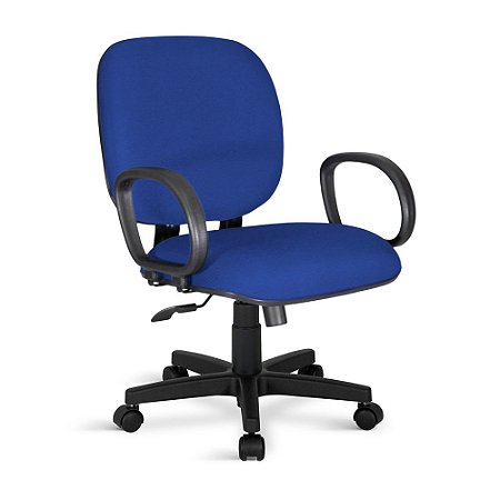 Cadeira Obeso Tecido Plus Size Giratória Relax Azul