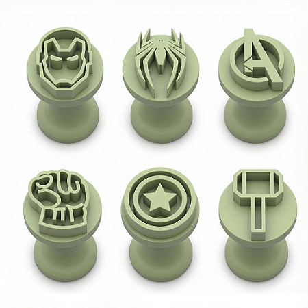 Kit Carimbo Marcador Para Brigadeiros Super Heróis Avengers