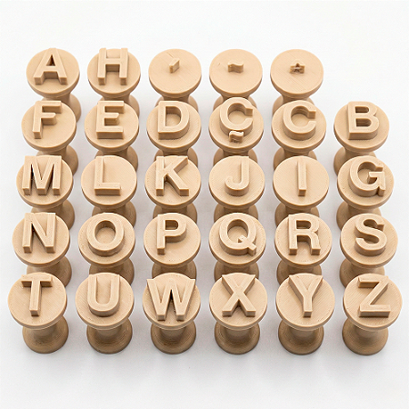 Kit Carimbos Brigadeiro Alfabeto Completo