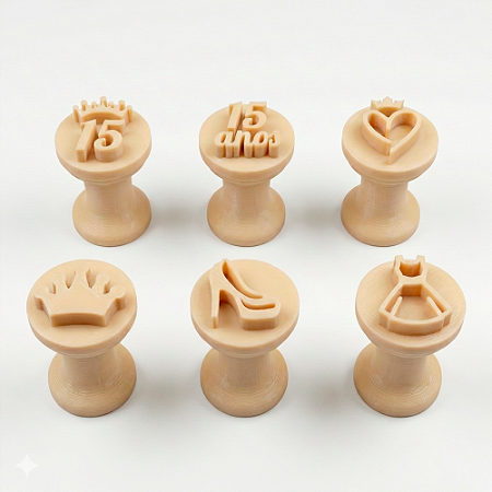 Kit Carimbo Marcador Brigadeiros Aniversário 15 Anos