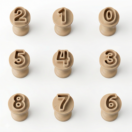 Kit Carimbo Marcador Brigadeiros Numero Idade Numerais Vazado