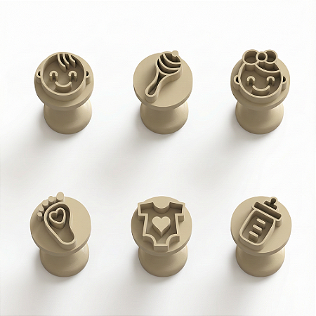 Kit Carimbo Marcador Brigadeiros Cha Revelação Nenem Bebe