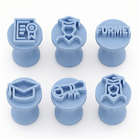 Kit com 6 Carimbos para Brigadeiro Tema Formatura